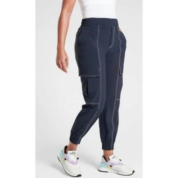 Athleta Navy Blue Chelsea Utility Jogger Lifestyle Travel Pant - Picture 1 of 6